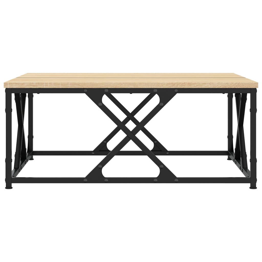 Salontafel 70x70x30 cm bewerkt hout sonoma eikenkleurig is nu te koop bij PeponiXL, paradijselijk wonen!