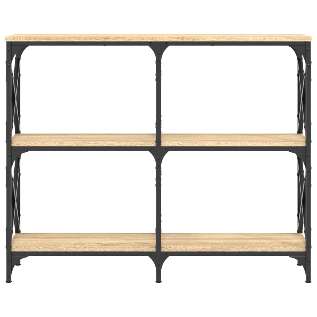 Wandtafel 100x28x80,5 cm bewerkt hout sonoma eikenkleurig is nu te koop bij PeponiXL, paradijselijk wonen!