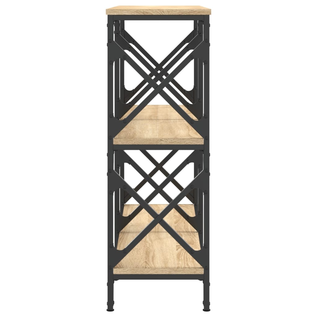 Wandtafel 100x28x80,5 cm bewerkt hout sonoma eikenkleurig is nu te koop bij PeponiXL, paradijselijk wonen!