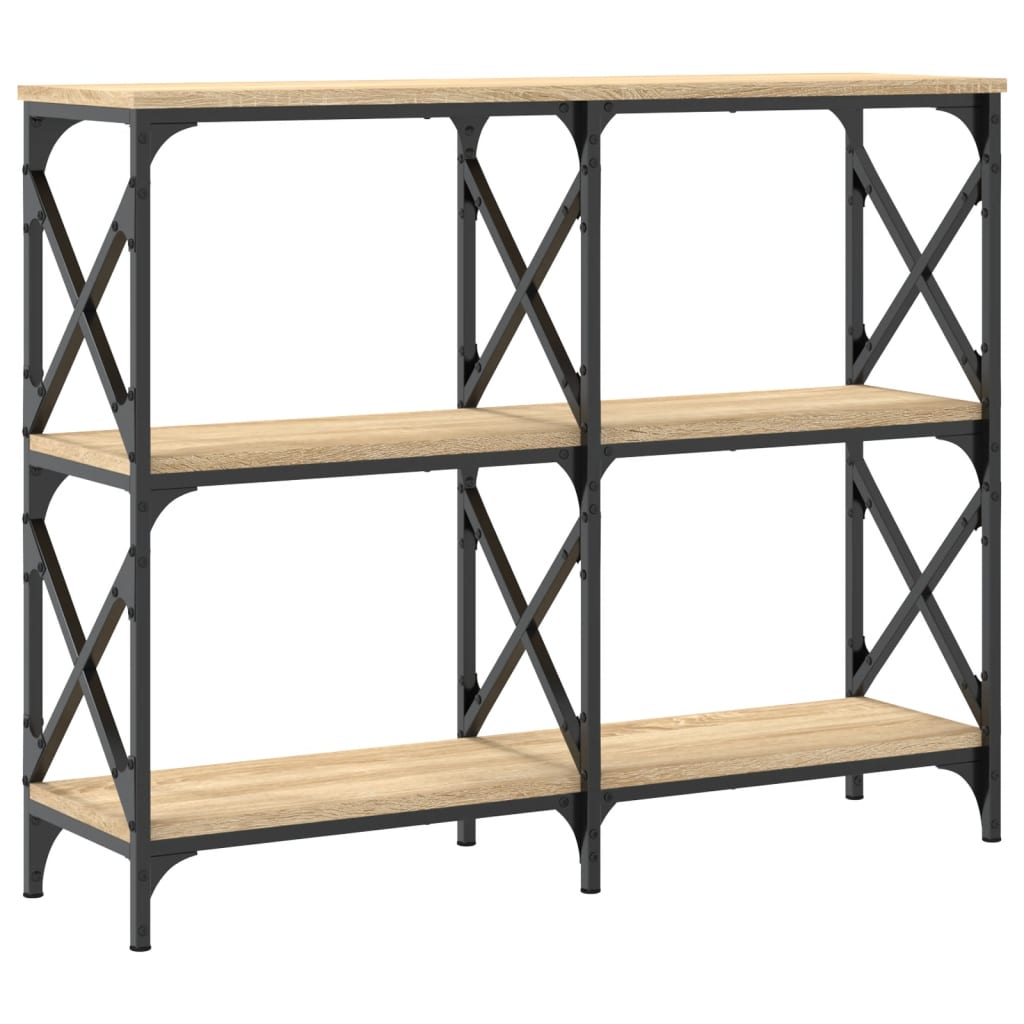 Wandtafel 100x28x80,5 cm bewerkt hout sonoma eikenkleurig is nu te koop bij PeponiXL, paradijselijk wonen!