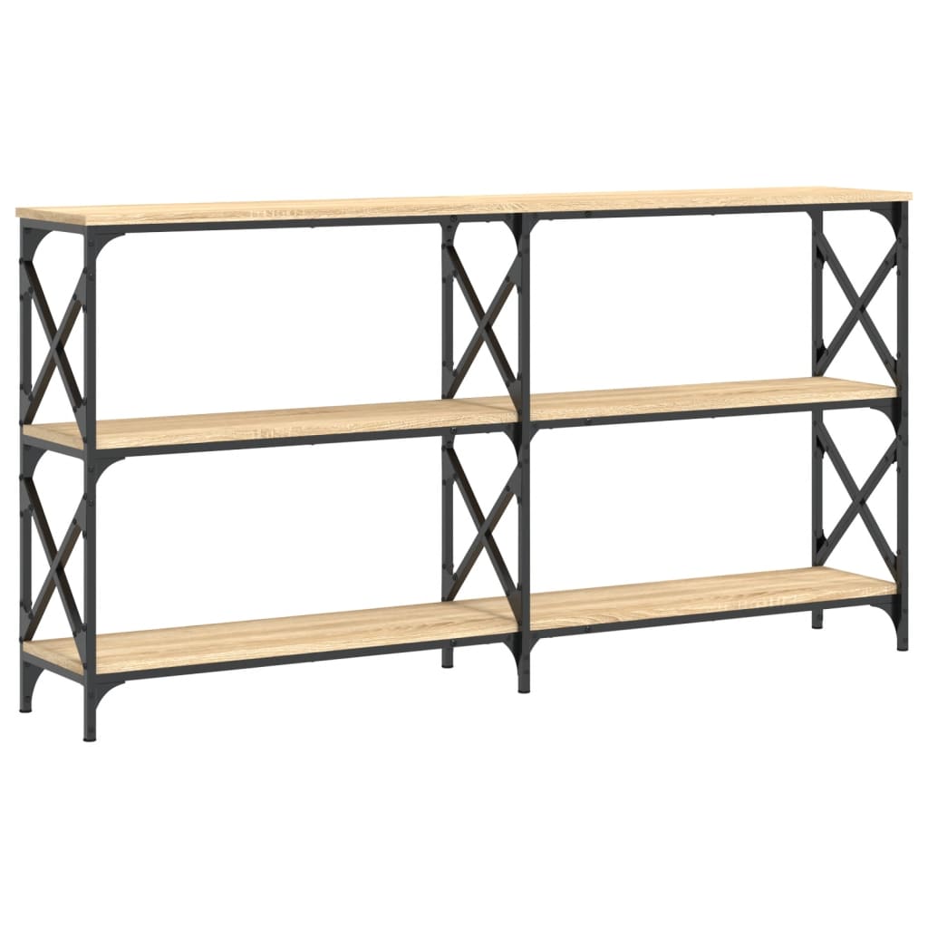 Wandtafel 156x28x80,5 cm bewerkt hout sonoma eikenkleurig is nu te koop bij PeponiXL, paradijselijk wonen!