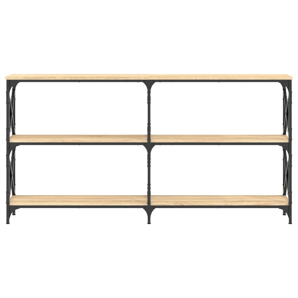 Wandtafel 156x28x80,5 cm bewerkt hout sonoma eikenkleurig is nu te koop bij PeponiXL, paradijselijk wonen!