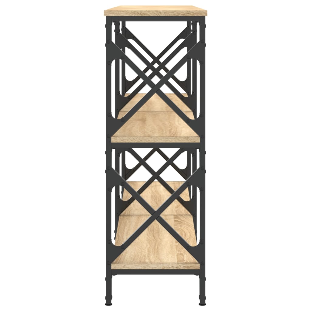 Wandtafel 156x28x80,5 cm bewerkt hout sonoma eikenkleurig is nu te koop bij PeponiXL, paradijselijk wonen!