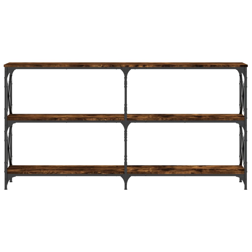 Wandtafel 156x28x80,5 cm bewerkt hout gerookt eikenkleurig is nu te koop bij PeponiXL, paradijselijk wonen!