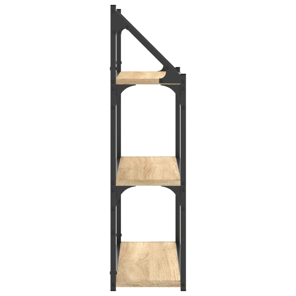Wandrek 3-laags 60x21x78,5 cm bewerkt hout sonoma eikenkleurig is nu te koop bij PeponiXL, paradijselijk wonen!