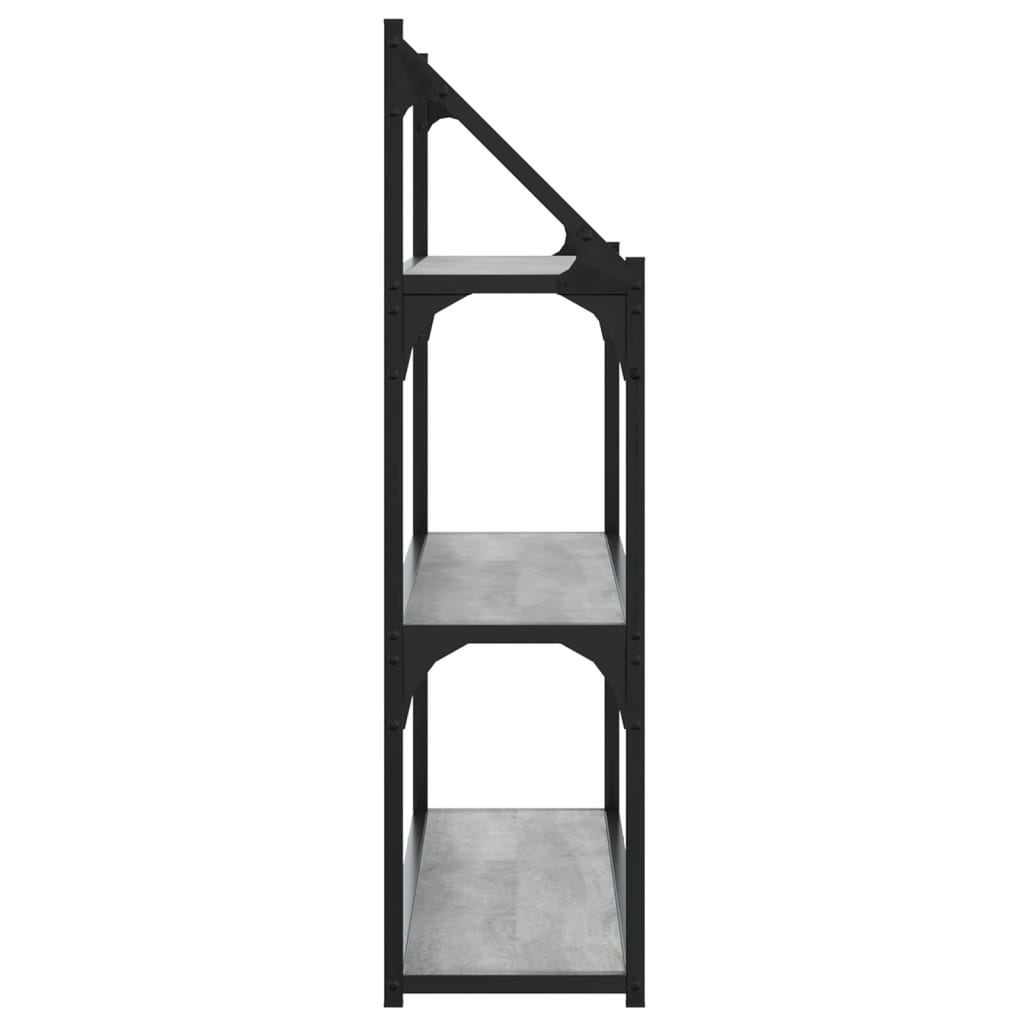 Wandrek 3-laags 80x21x78,5 cm bewerkt hout grijs sonoma is nu te koop bij PeponiXL, paradijselijk wonen!