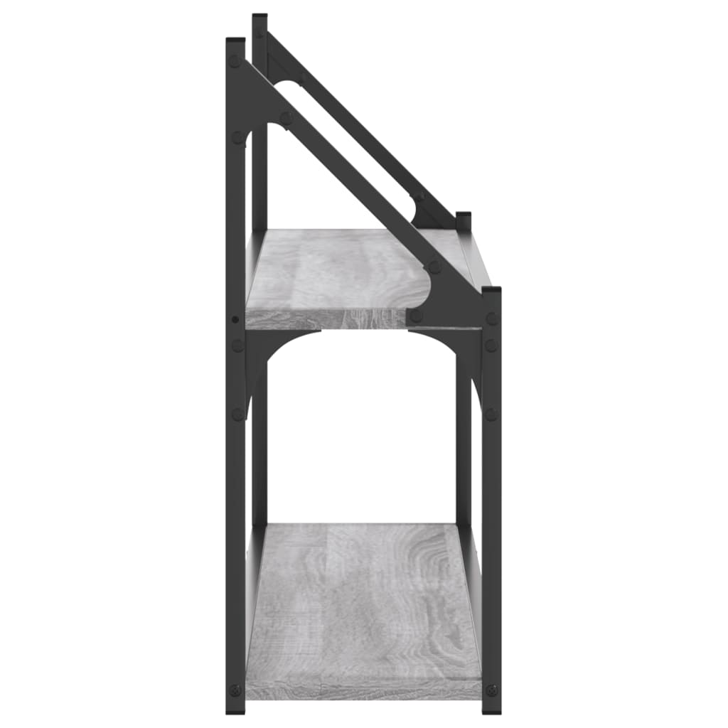 Wandrek 2-laags 80x21x51 cm bewerkt hout grijs sonoma eiken is nu te koop bij PeponiXL, paradijselijk wonen!