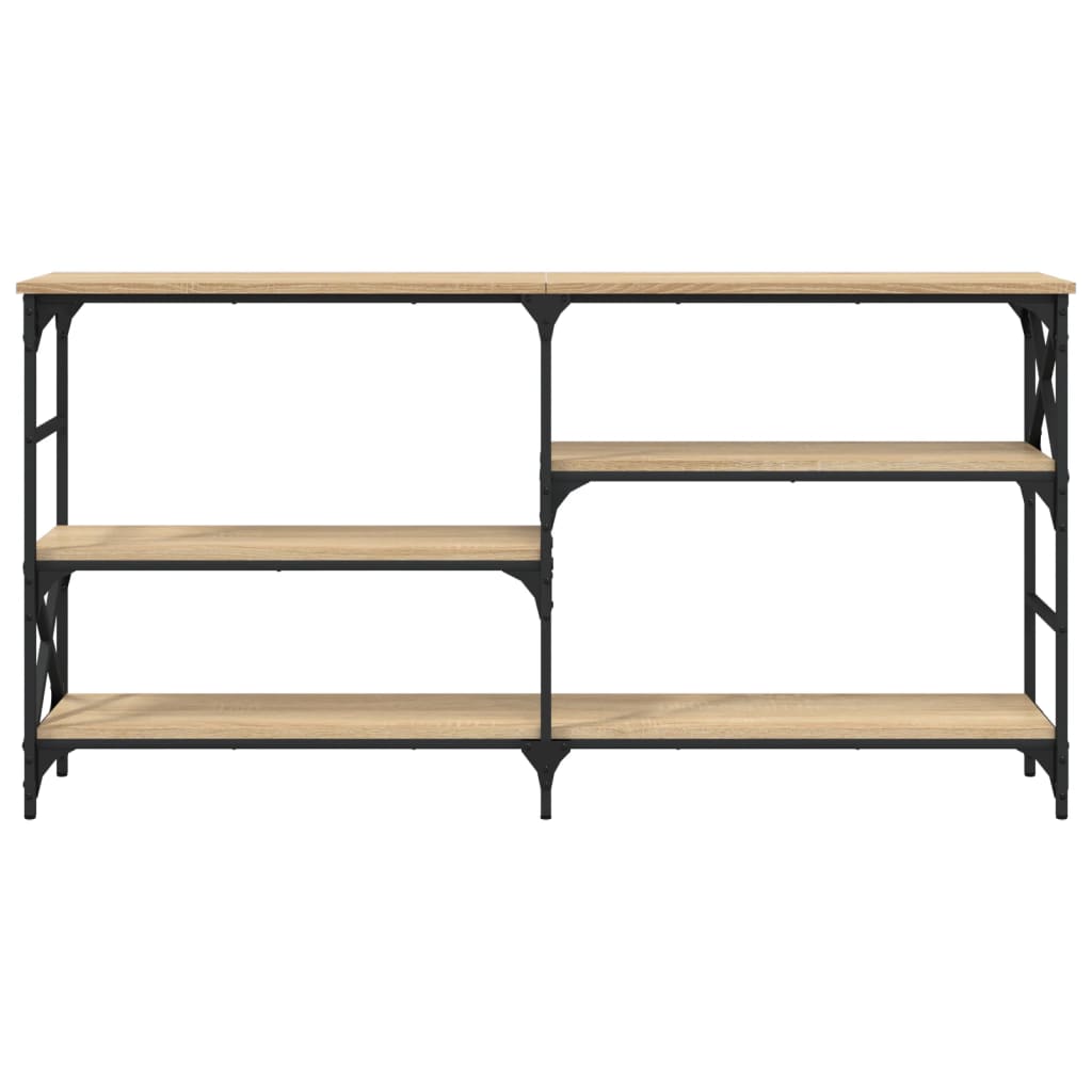 Wandtafel 150x29x76,5 cm bewerkt hout sonoma eikenkleurig is nu te koop bij PeponiXL, paradijselijk wonen!