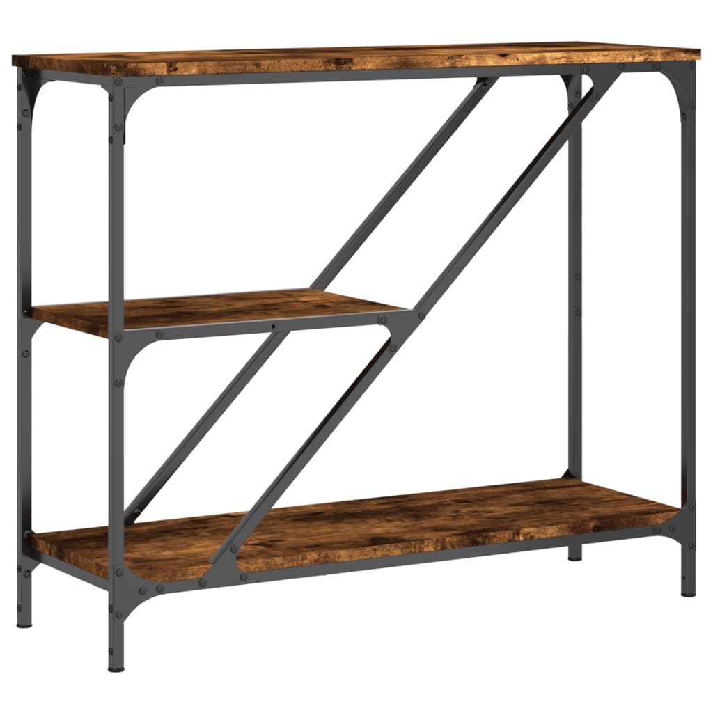 Wandtafel 88,5x30x75 cm bewerkt hout gerookt eikenkleurig is nu te koop bij PeponiXL, paradijselijk wonen!