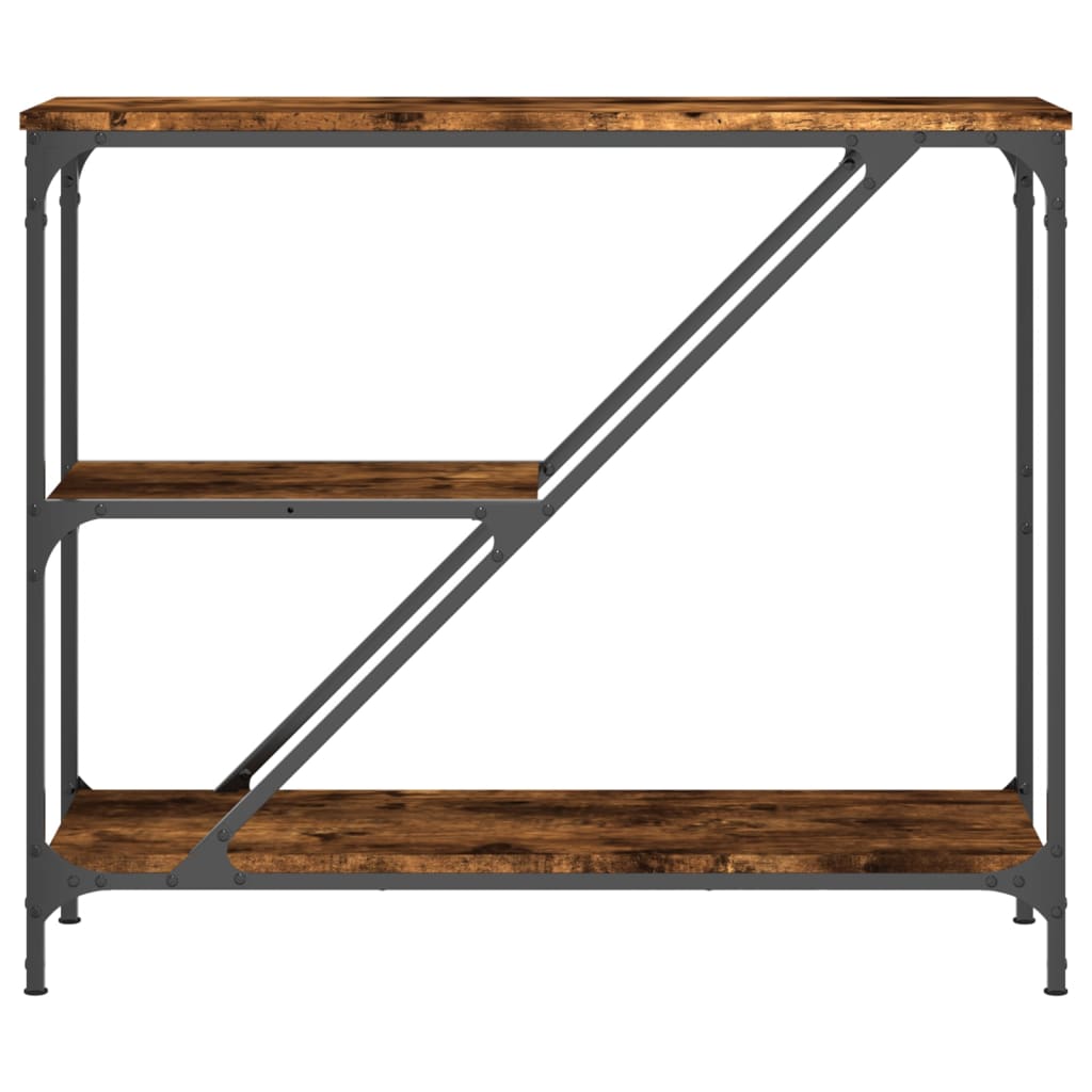 Wandtafel 88,5x30x75 cm bewerkt hout gerookt eikenkleurig is nu te koop bij PeponiXL, paradijselijk wonen!