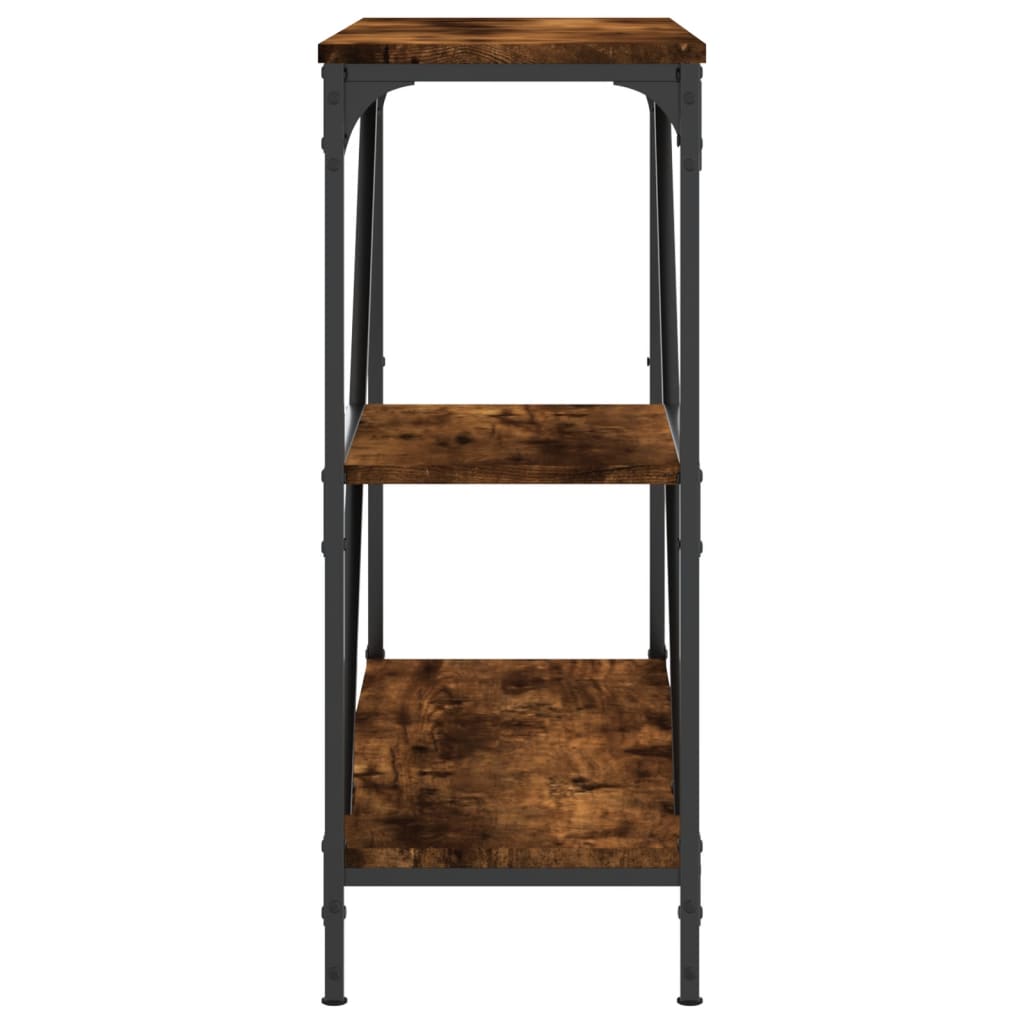 Wandtafel 88,5x30x75 cm bewerkt hout gerookt eikenkleurig is nu te koop bij PeponiXL, paradijselijk wonen!