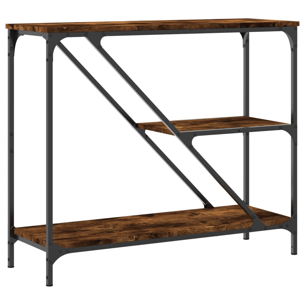 Wandtafel 88,5x30x75 cm bewerkt hout gerookt eikenkleurig is nu te koop bij PeponiXL, paradijselijk wonen!
