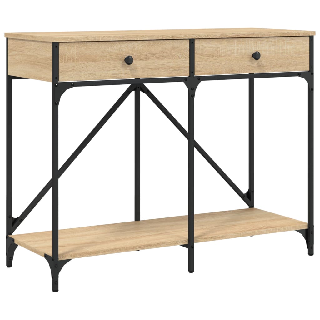 Wandtafel 100x39x78,5 cm bewerkt hout sonoma eikenkleurig is nu te koop bij PeponiXL, paradijselijk wonen!