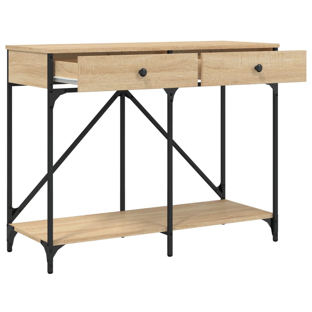 Wandtafel 100x39x78,5 cm bewerkt hout sonoma eikenkleurig is nu te koop bij PeponiXL, paradijselijk wonen!