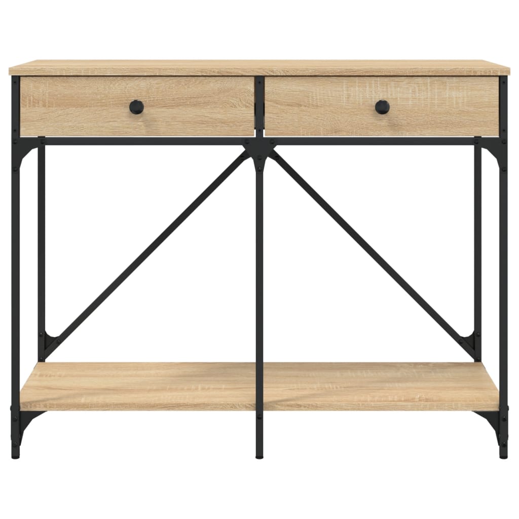 Wandtafel 100x39x78,5 cm bewerkt hout sonoma eikenkleurig is nu te koop bij PeponiXL, paradijselijk wonen!