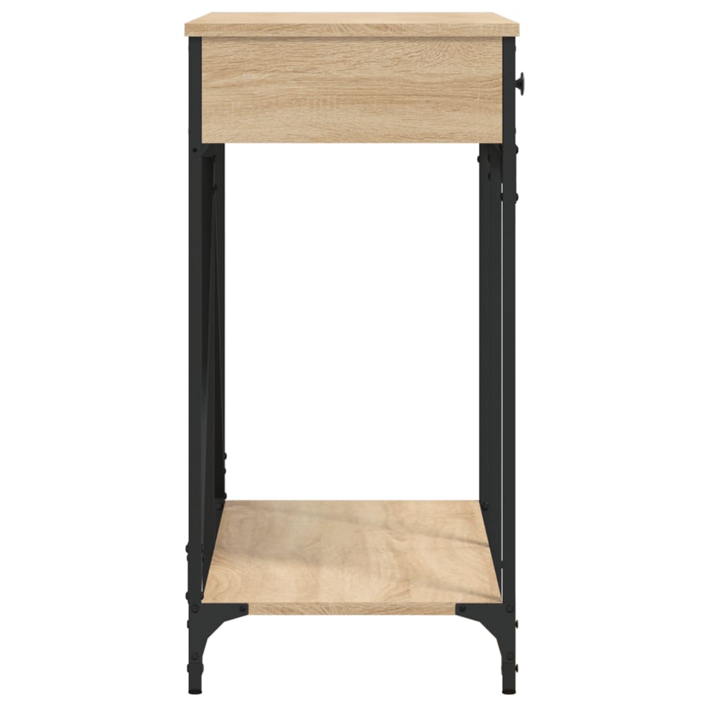 Wandtafel 100x39x78,5 cm bewerkt hout sonoma eikenkleurig is nu te koop bij PeponiXL, paradijselijk wonen!
