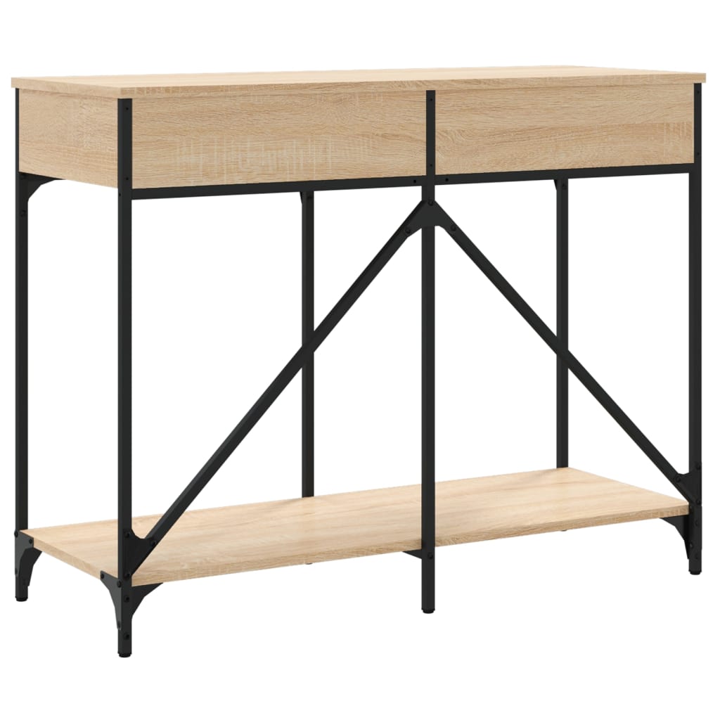 Wandtafel 100x39x78,5 cm bewerkt hout sonoma eikenkleurig is nu te koop bij PeponiXL, paradijselijk wonen!