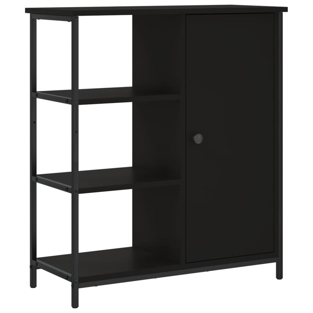 Dressoir 70x30x80 cm bewerkt hout zwart is nu te koop bij PeponiXL, paradijselijk wonen!