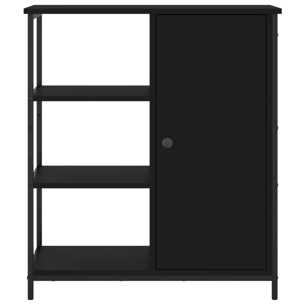 Dressoir 70x30x80 cm bewerkt hout zwart is nu te koop bij PeponiXL, paradijselijk wonen!