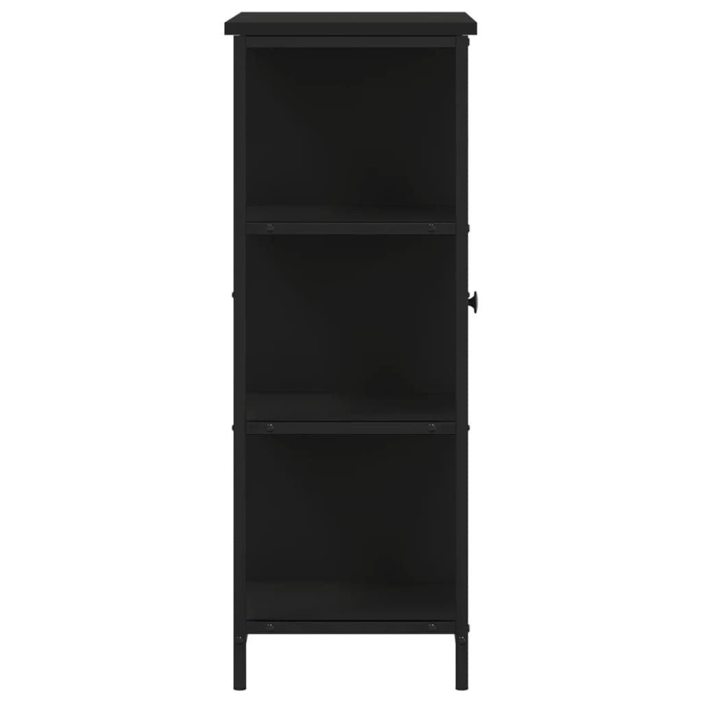 Dressoir 70x30x80 cm bewerkt hout zwart is nu te koop bij PeponiXL, paradijselijk wonen!