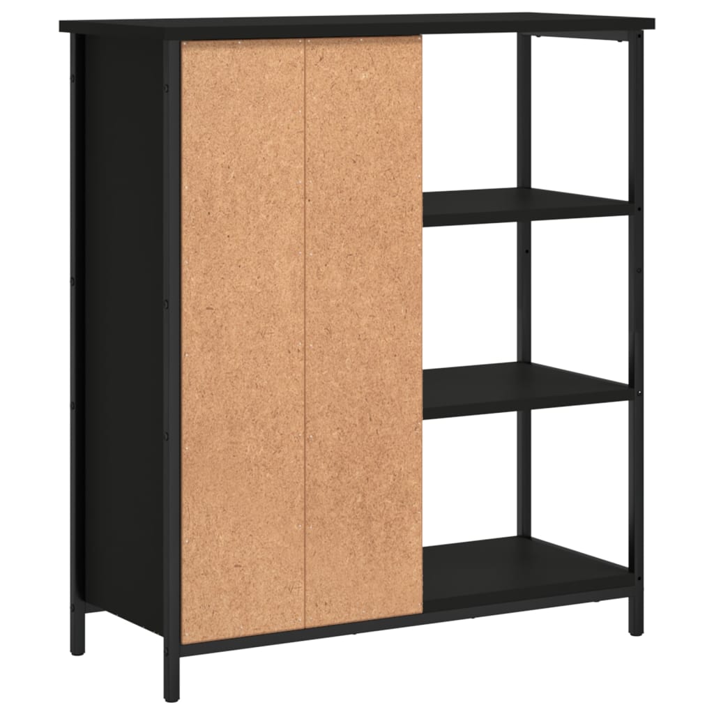 Dressoir 70x30x80 cm bewerkt hout zwart is nu te koop bij PeponiXL, paradijselijk wonen!