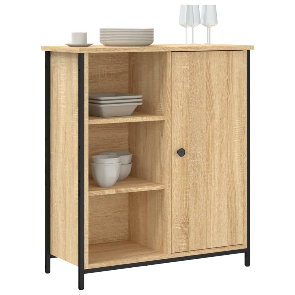 Dressoir 70x30x80 cm bewerkt hout sonoma eikenkleurig is nu te koop bij PeponiXL, paradijselijk wonen!