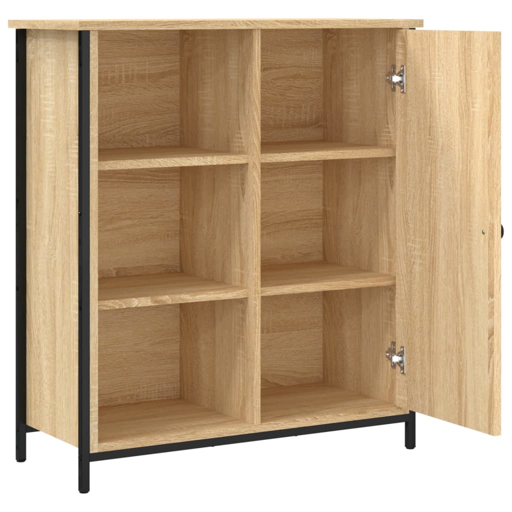 Dressoir 70x30x80 cm bewerkt hout sonoma eikenkleurig is nu te koop bij PeponiXL, paradijselijk wonen!