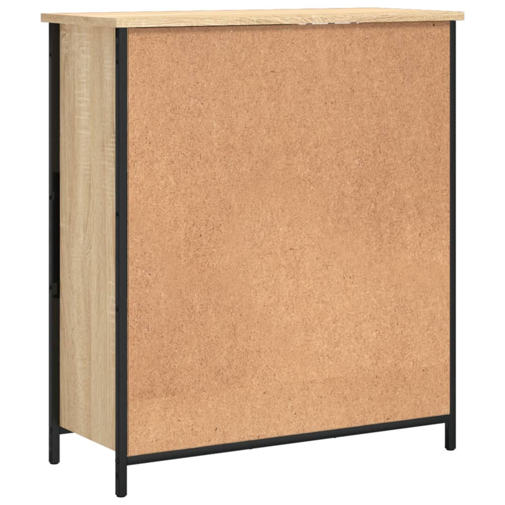 Dressoir 70x30x80 cm bewerkt hout sonoma eikenkleurig is nu te koop bij PeponiXL, paradijselijk wonen!