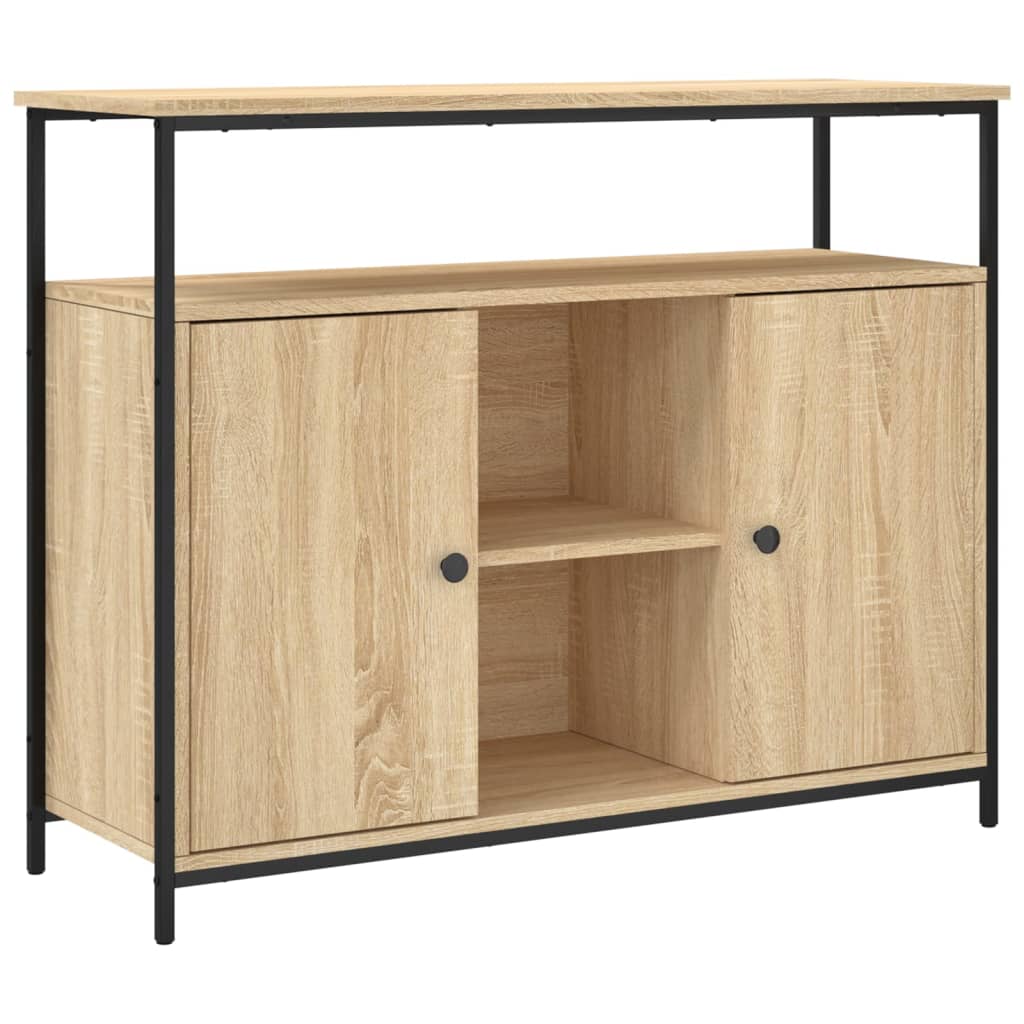 Dressoir Sonoma Eiken 100x35x80 cm Bewerkt Hout is nu te koop bij PeponiXL, paradijselijk wonen!