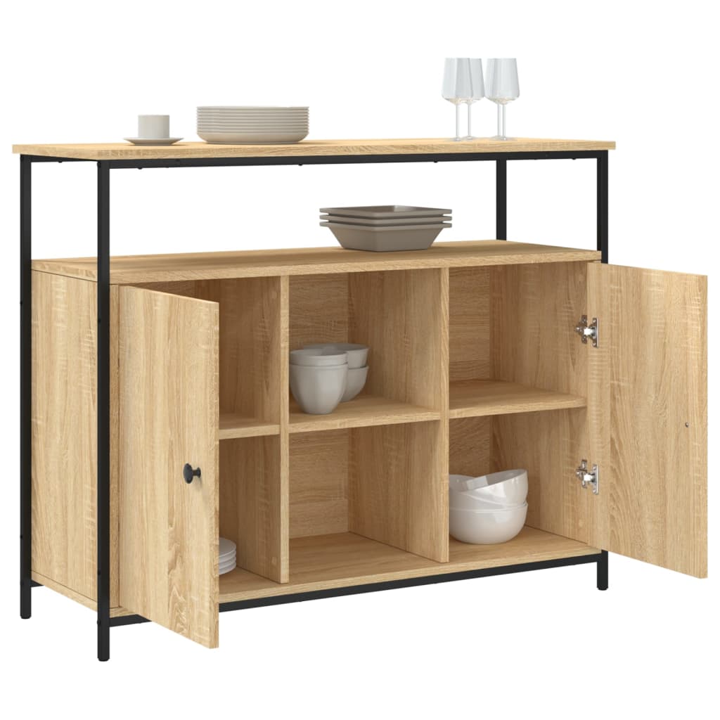 Dressoir Sonoma Eiken 100x35x80 cm Bewerkt Hout is nu te koop bij PeponiXL, paradijselijk wonen!