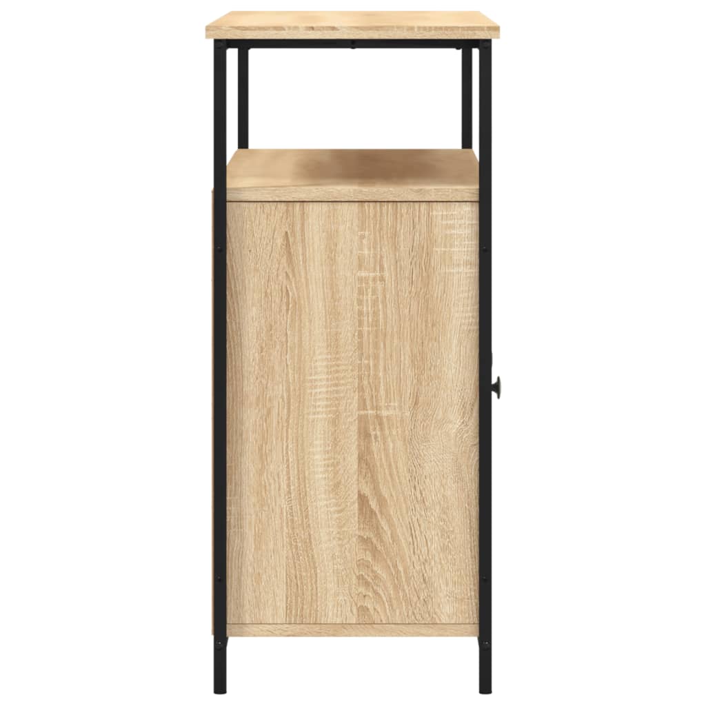 Dressoir 100x35x80 cm bewerkt hout sonoma eikenkleurig is nu te koop bij PeponiXL, paradijselijk wonen!