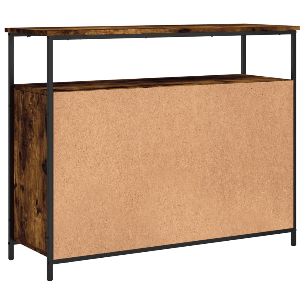 Dressoir 100x35x80 cm bewerkt hout gerookt eikenkleurig is nu te koop bij PeponiXL, paradijselijk wonen!