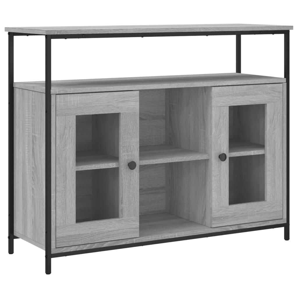 Dressoir 100x35x80 cm bewerkt hout grijs sonoma is nu te koop bij PeponiXL, paradijselijk wonen!