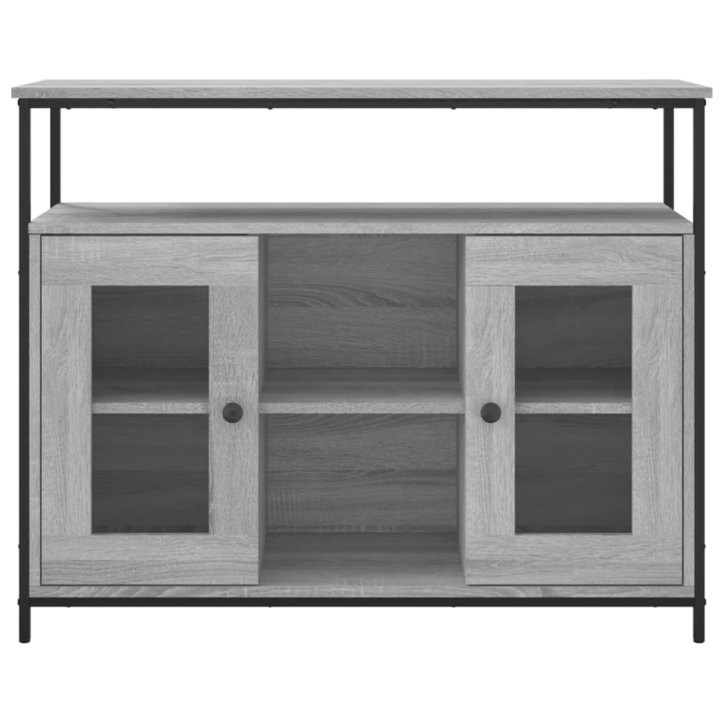 Dressoir 100x35x80 cm bewerkt hout grijs sonoma is nu te koop bij PeponiXL, paradijselijk wonen!
