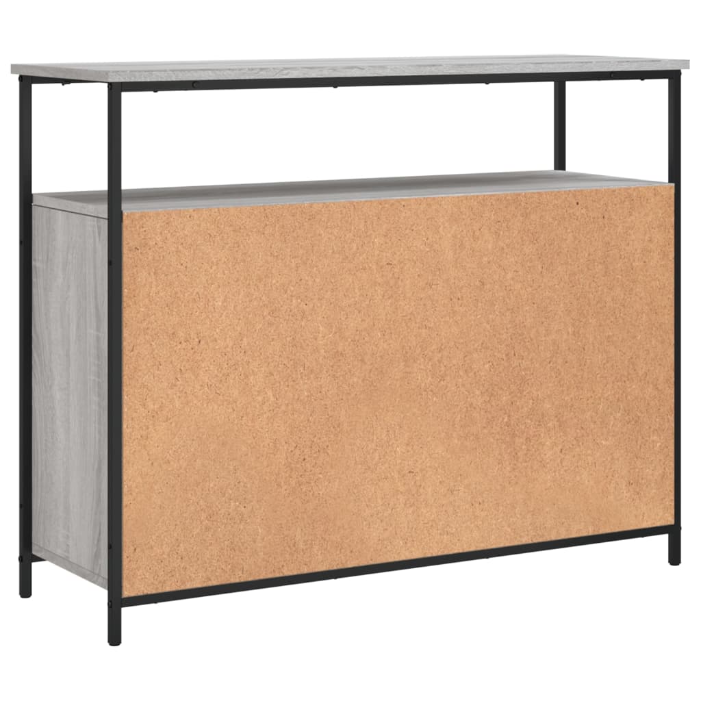 Dressoir 100x35x80 cm bewerkt hout grijs sonoma is nu te koop bij PeponiXL, paradijselijk wonen!