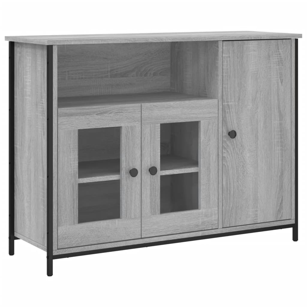 Dressoir 100x35x75 cm bewerkt hout grijs sonoma is nu te koop bij PeponiXL, paradijselijk wonen!