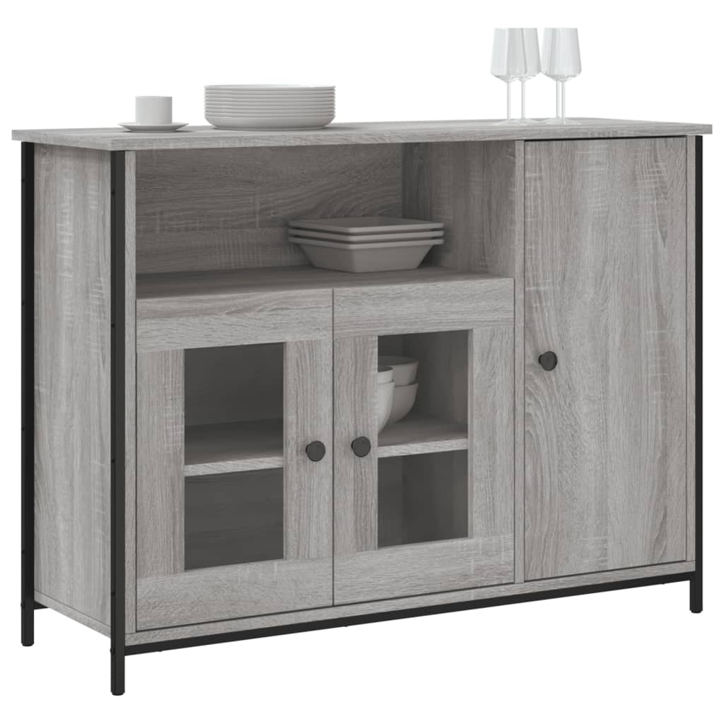 Dressoir 100x35x75 cm bewerkt hout grijs sonoma is nu te koop bij PeponiXL, paradijselijk wonen!