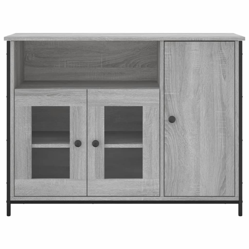 Dressoir 100x35x75 cm bewerkt hout grijs sonoma is nu te koop bij PeponiXL, paradijselijk wonen!