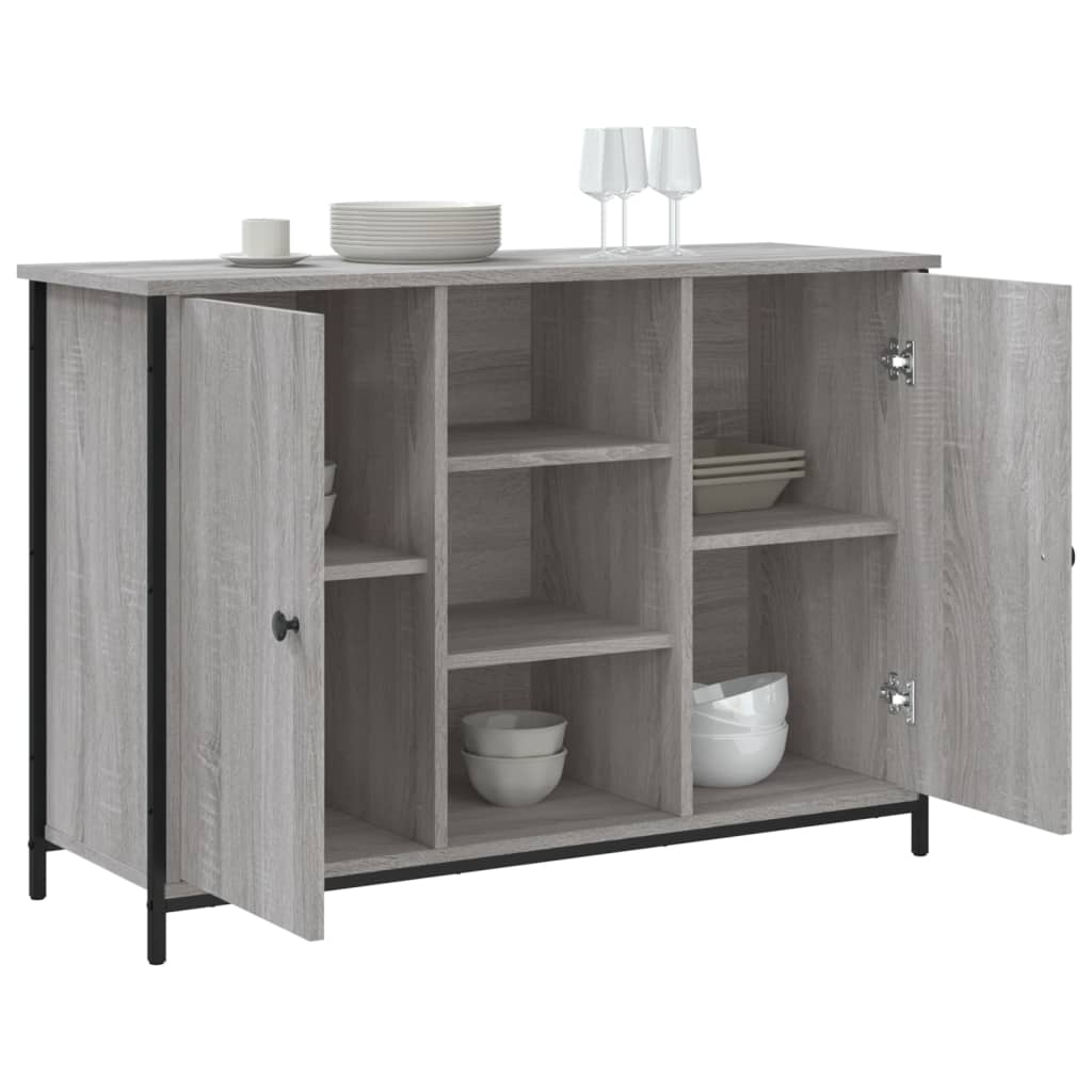 Dressoir 100x35x70 cm bewerkt hout grijs sonoma is nu te koop bij PeponiXL, paradijselijk wonen!