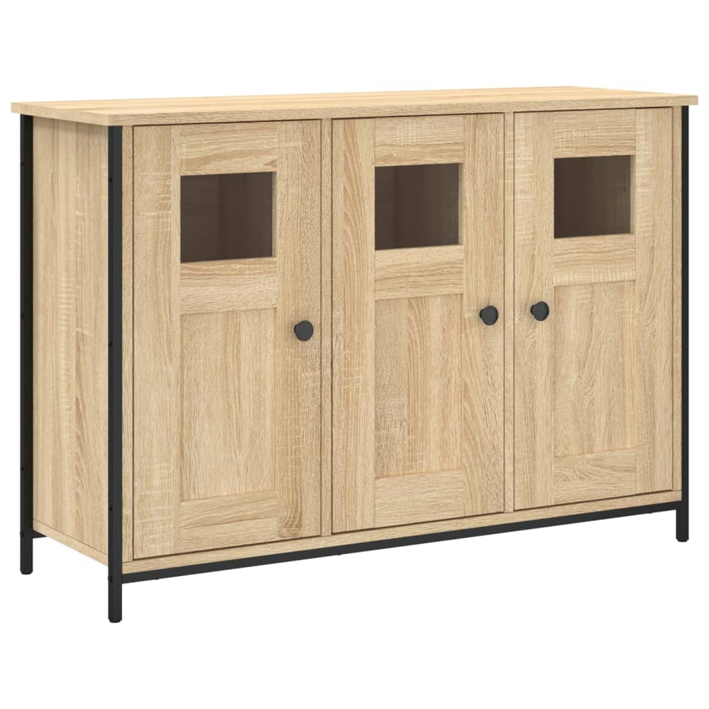 Dressoir 100x35x70 cm bewerkt hout sonoma eikenkleurig is nu te koop bij PeponiXL, paradijselijk wonen!