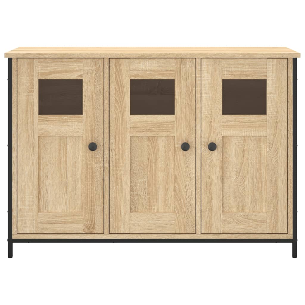 Dressoir 100x35x70 cm bewerkt hout sonoma eikenkleurig is nu te koop bij PeponiXL, paradijselijk wonen!