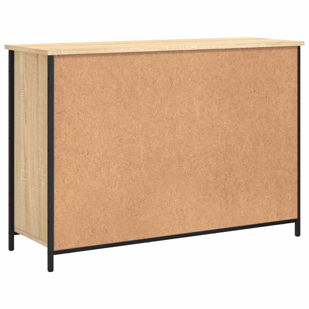 Dressoir 100x35x70 cm bewerkt hout sonoma eikenkleurig is nu te koop bij PeponiXL, paradijselijk wonen!