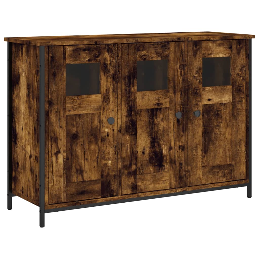 Dressoir 100x35x70 cm bewerkt hout gerookt eikenkleurig is nu te koop bij PeponiXL, paradijselijk wonen!