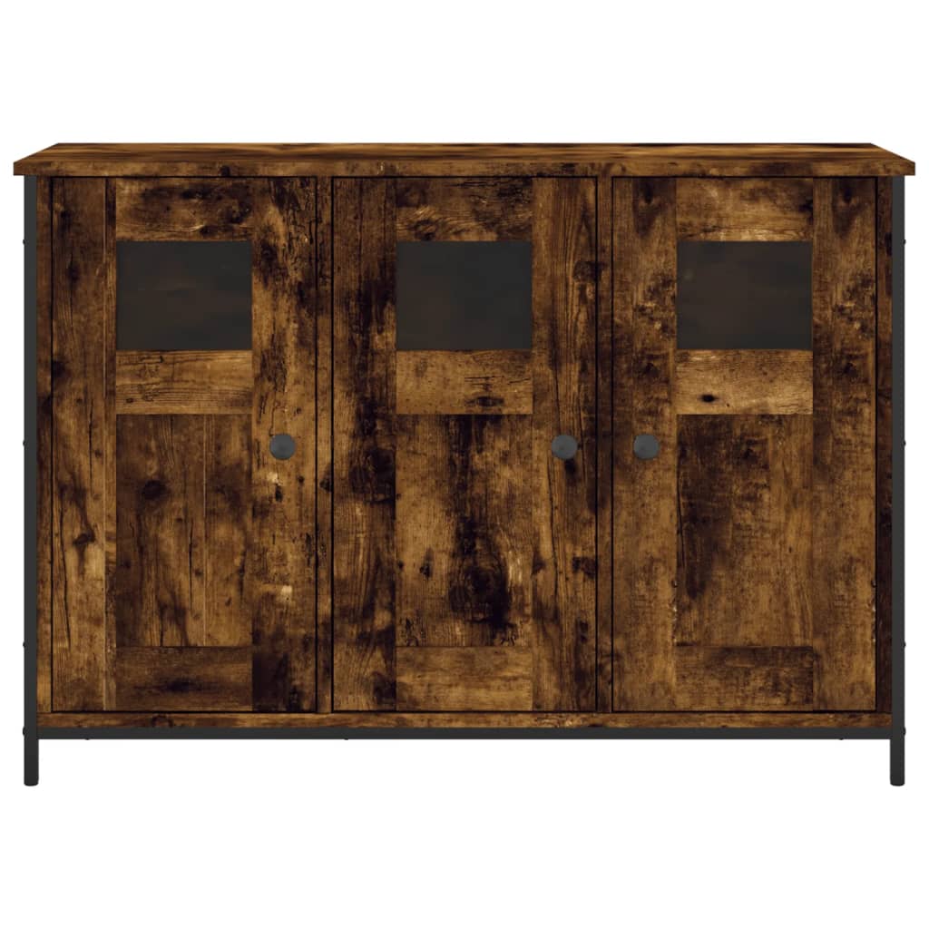 Dressoir 100x35x70 cm bewerkt hout gerookt eikenkleurig is nu te koop bij PeponiXL, paradijselijk wonen!