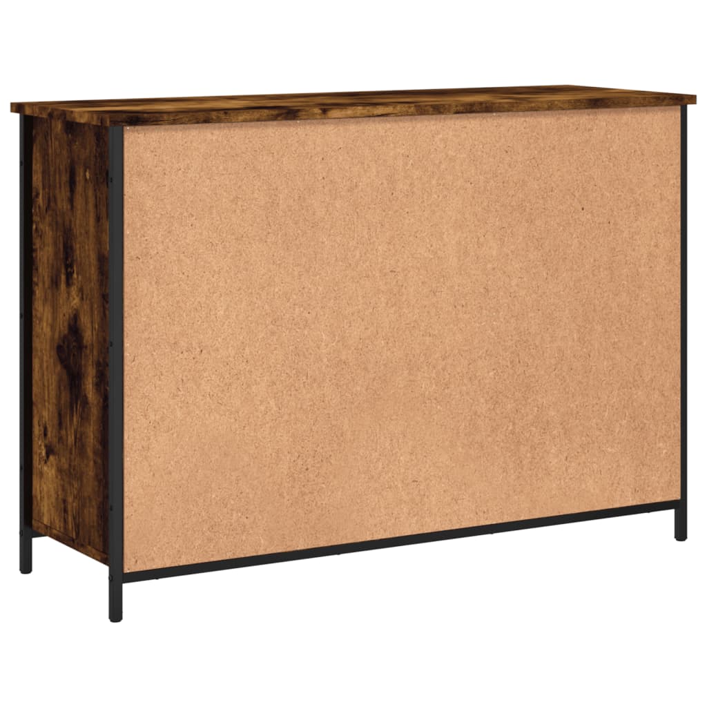 Dressoir 100x35x70 cm bewerkt hout gerookt eikenkleurig is nu te koop bij PeponiXL, paradijselijk wonen!