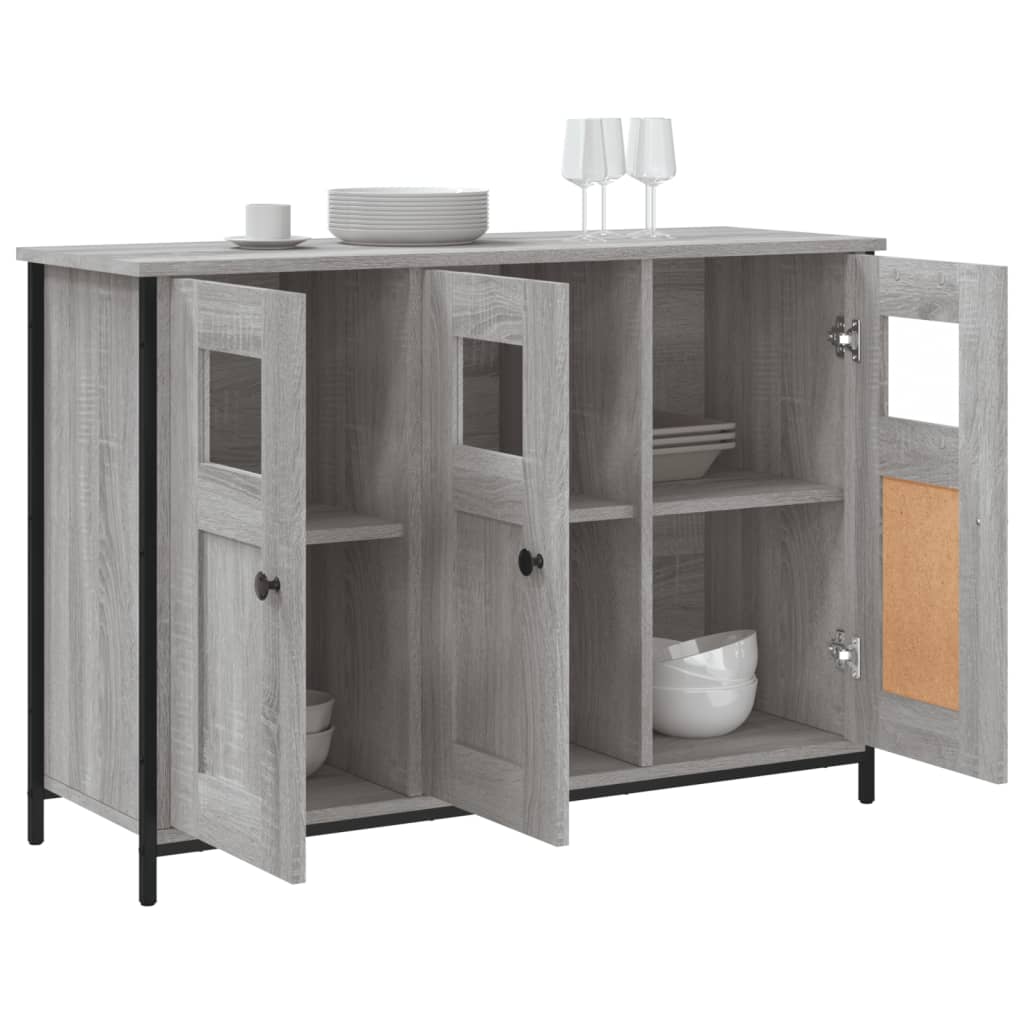 Dressoir 100x35x70 cm bewerkt hout grijs sonoma is nu te koop bij PeponiXL, paradijselijk wonen!