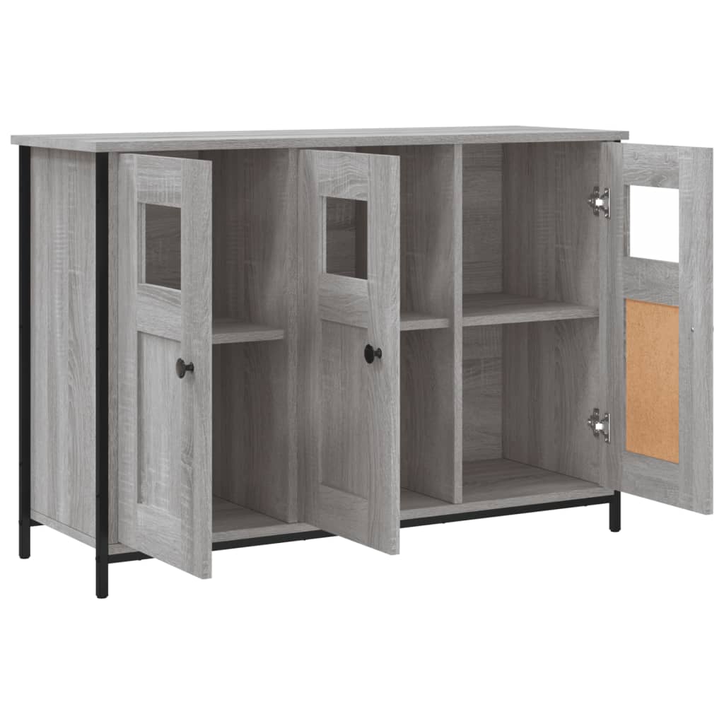 Dressoir 100x35x70 cm bewerkt hout grijs sonoma is nu te koop bij PeponiXL, paradijselijk wonen!