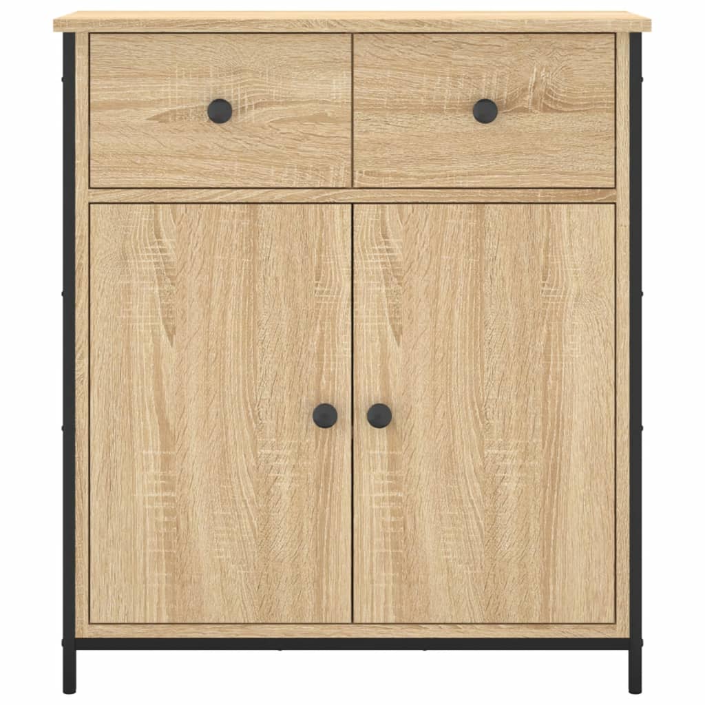 Dressoir 70x30x80 cm bewerkt hout sonoma eikenkleurig is nu te koop bij PeponiXL, paradijselijk wonen!