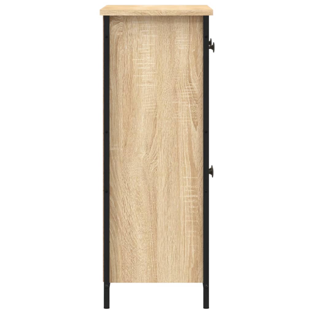 Dressoir 70x30x80 cm bewerkt hout sonoma eikenkleurig is nu te koop bij PeponiXL, paradijselijk wonen!