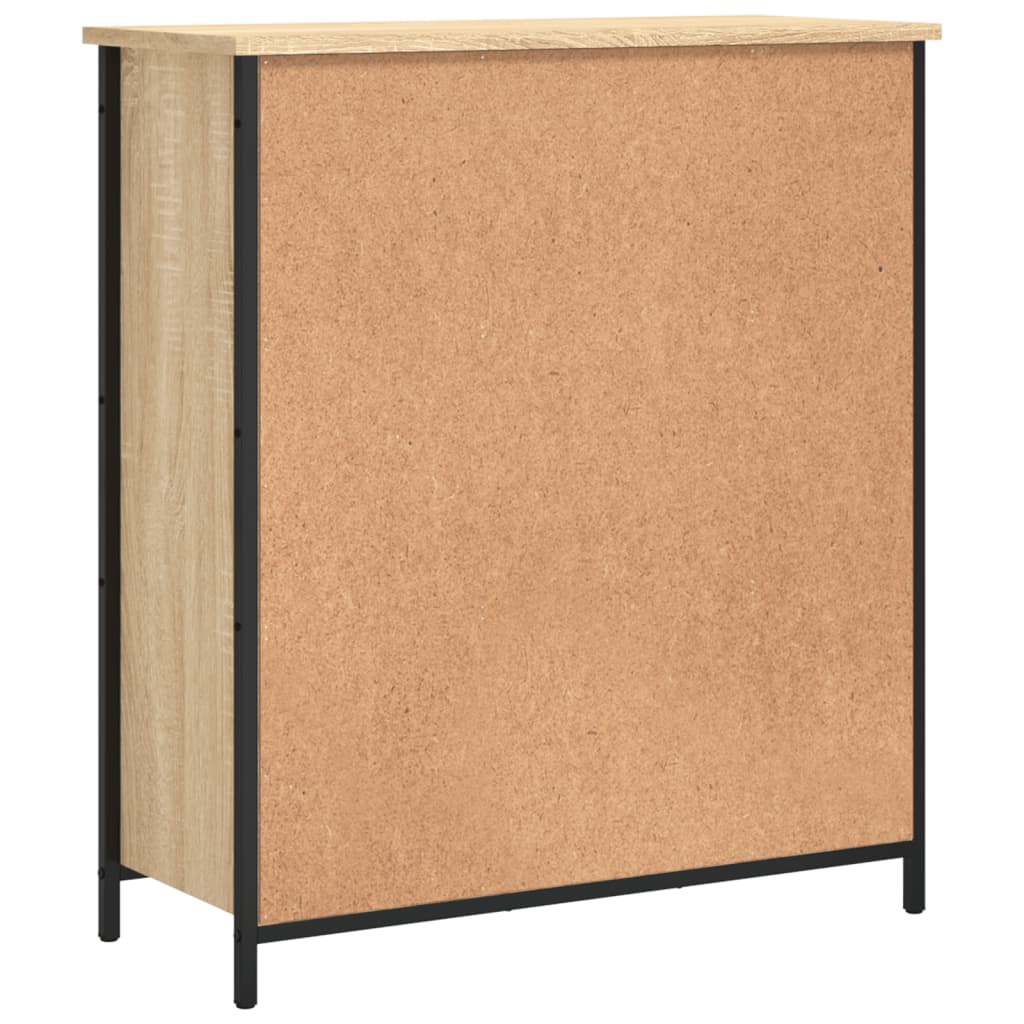 Dressoir 70x30x80 cm bewerkt hout sonoma eikenkleurig is nu te koop bij PeponiXL, paradijselijk wonen!